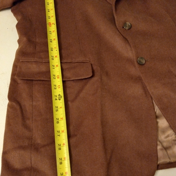 T. Harris London Brown Wool/Silk/Cashmere Blazer Jacket Sports Coat Size 44R - Picture 9 of 12